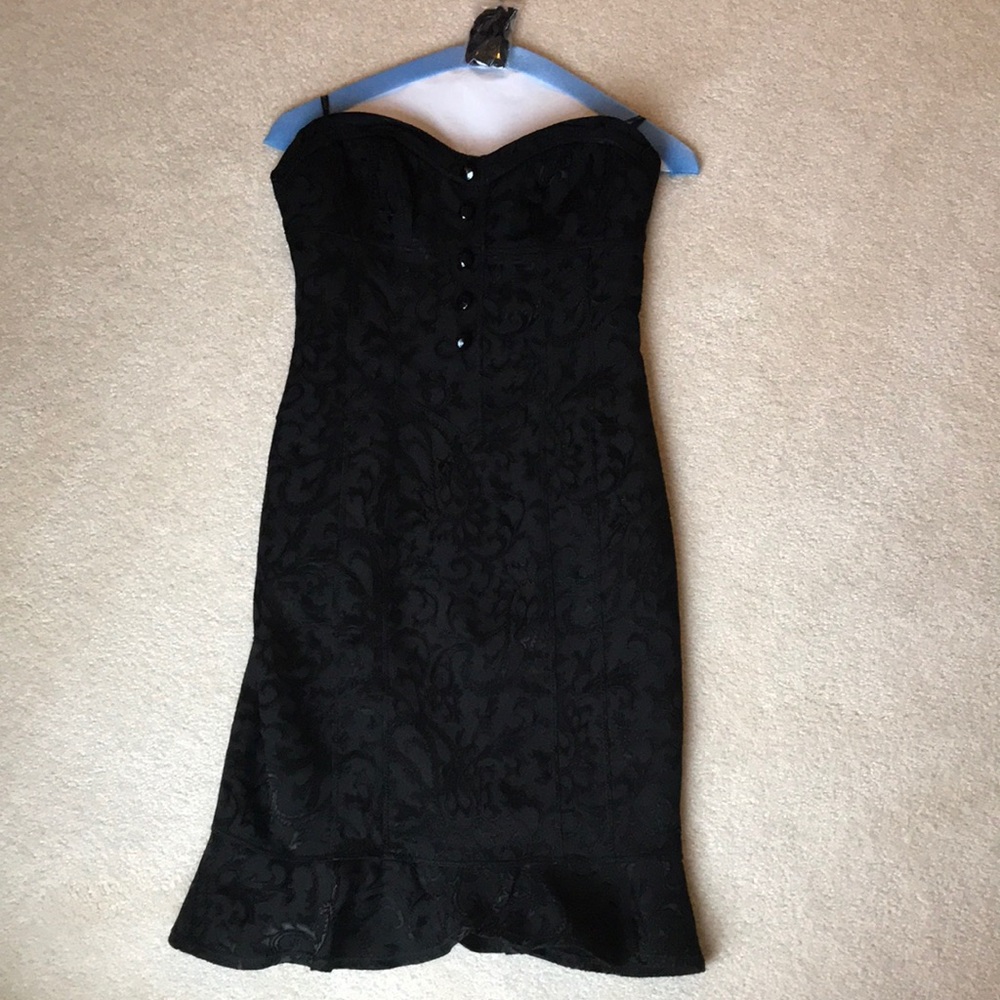 BEBE Black Paisley Dress